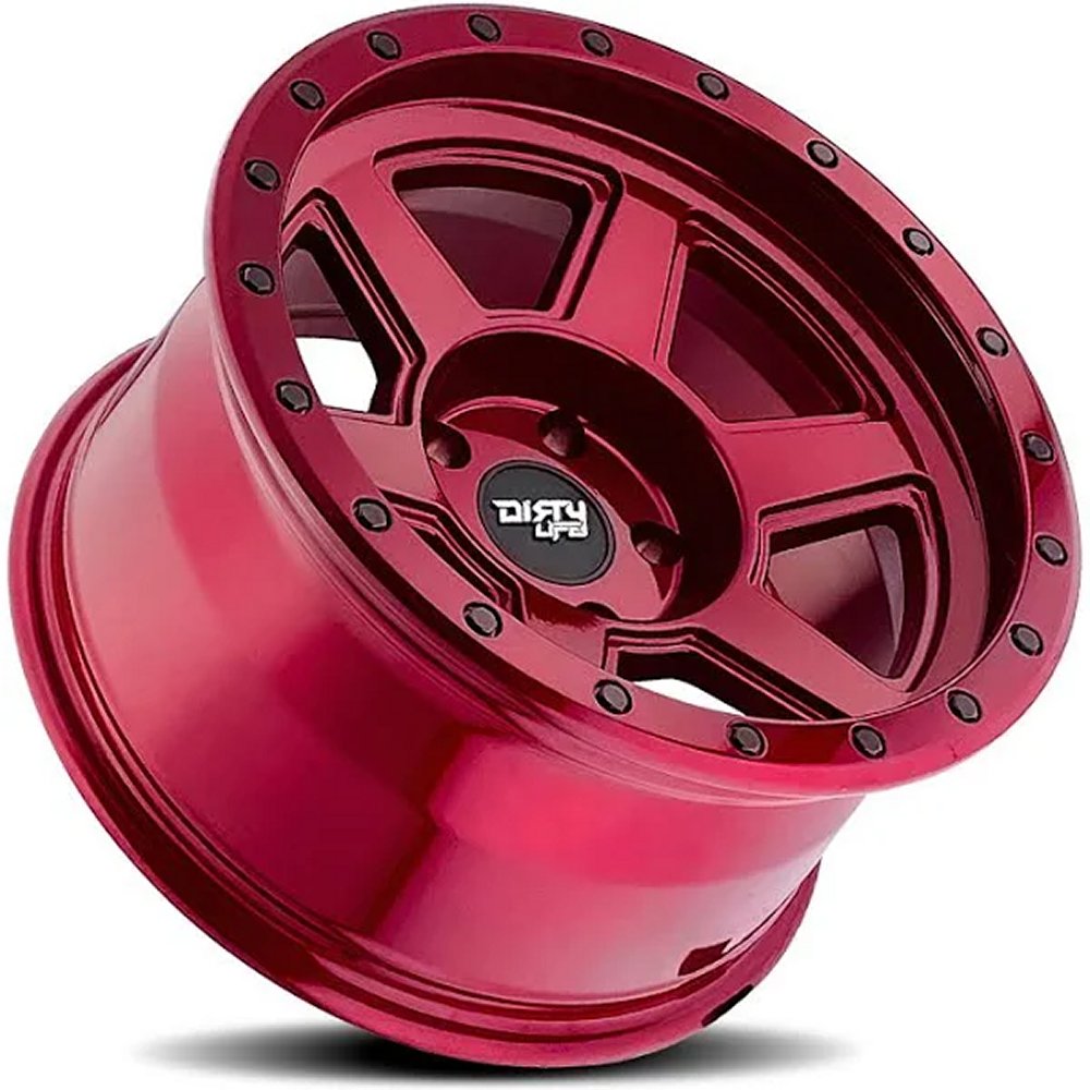 17x9 Dirty Life 9315 Compound Crimson Candy Red 5x5/127 -12mm