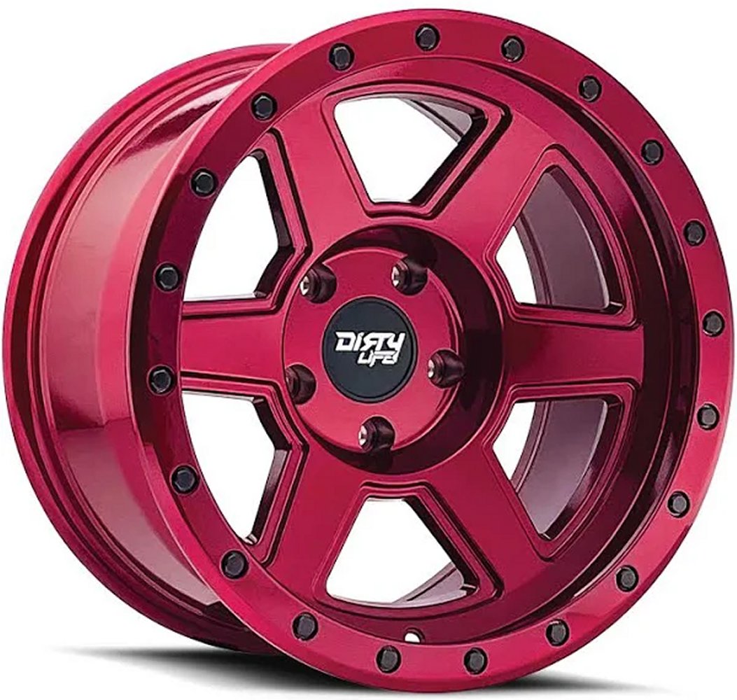 17x9 Dirty Life 9315 Compound Crimson Candy Red 5x5/127 -12mm