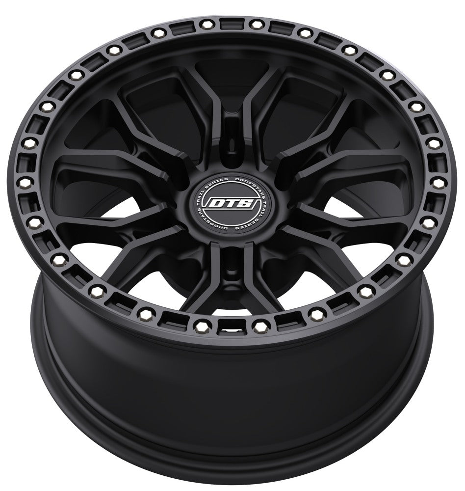 17X9 Dropstars 608MSB Satin Black w/ Machined Lip 6x135 0mm