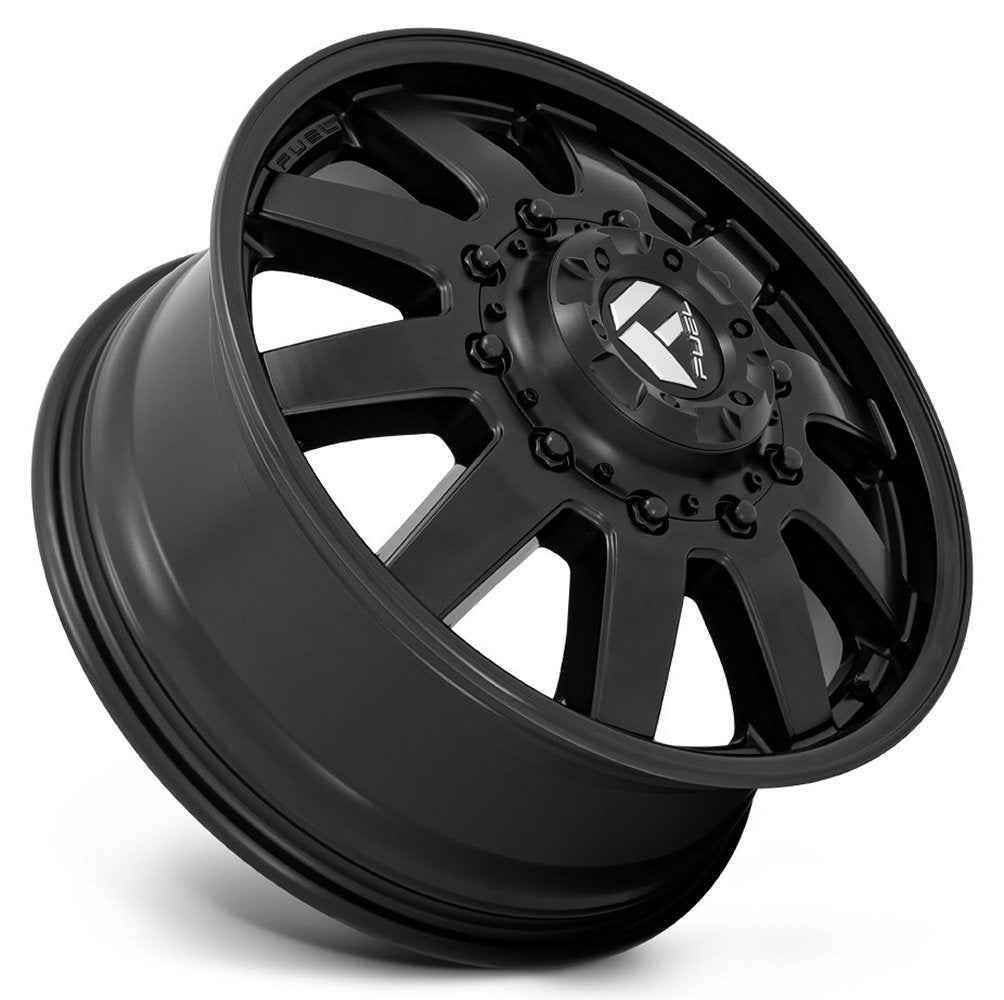 20x8.25 Fuel Off-Road Maverick Satin Black Dually Rear Outer D436 10x225 -202MM 170.1 C.B.