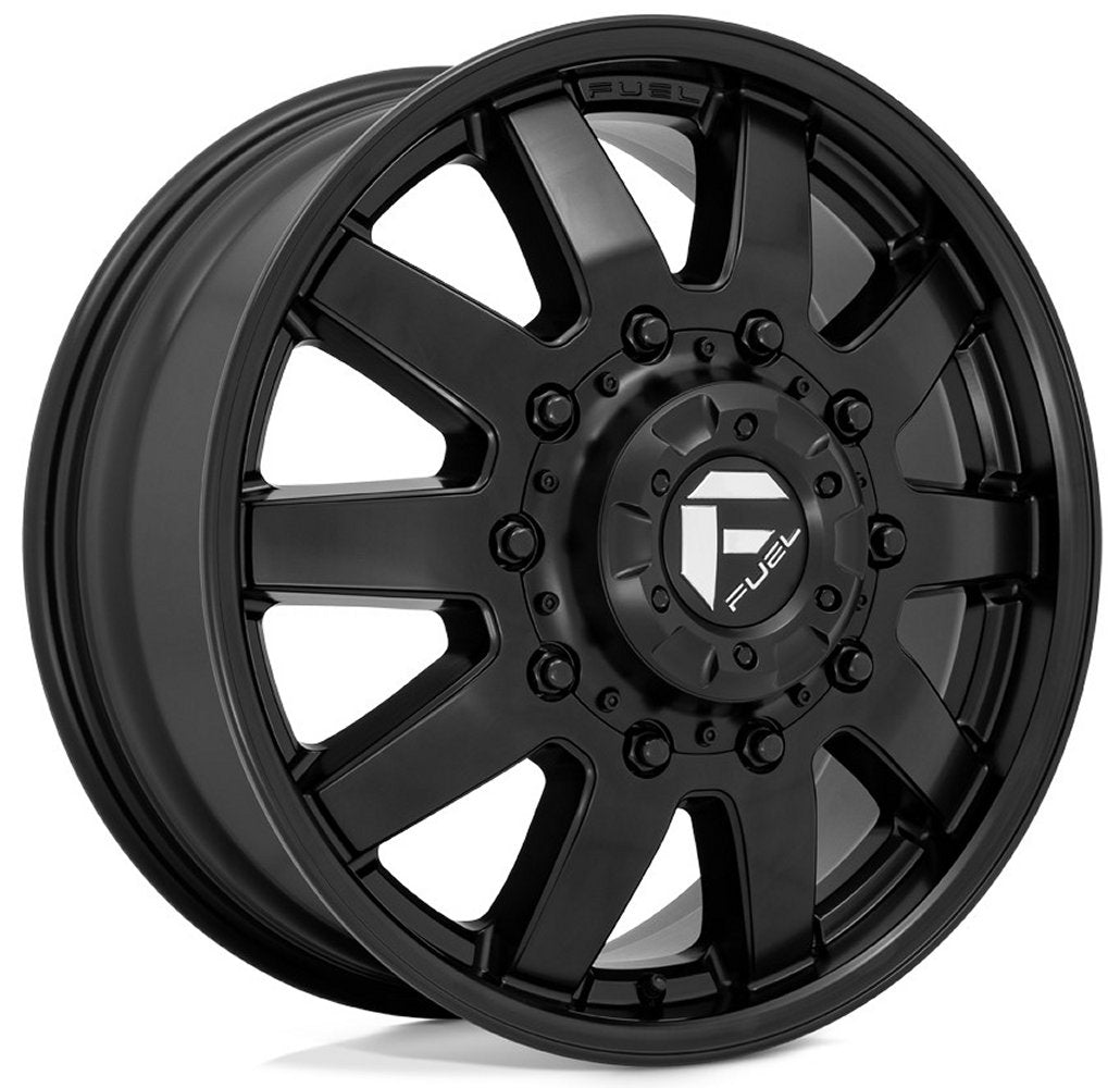 20x8.25 Fuel Off-Road Maverick Satin Black Dually Rear Outer D436 10x225 -202MM 170.1 C.B.