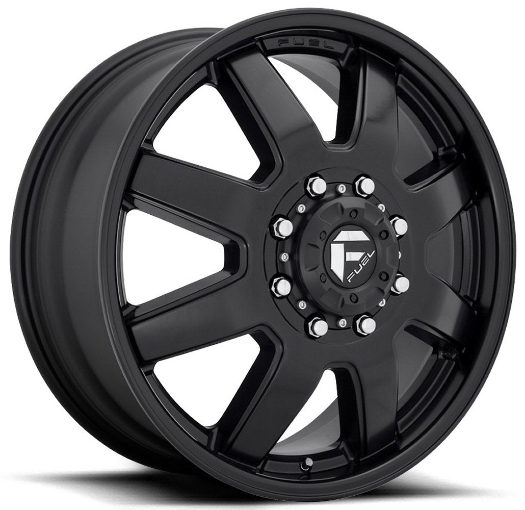 20x8.25 Fuel Off-Road Maverick Satin Black Dually Front D436 8x210 122MM 154.3 C.B. - Flex Offroad