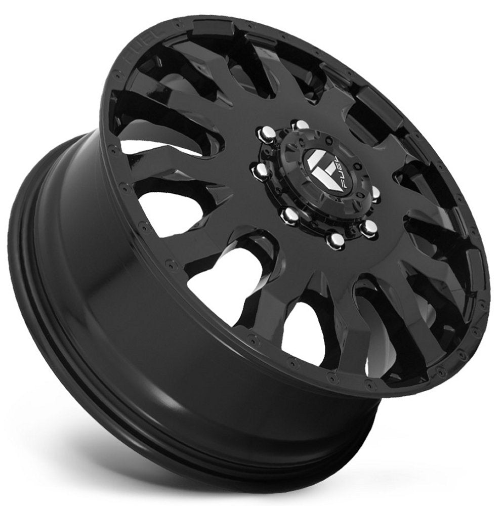 20x8.25 Fuel Off-Road Blitz Gloss Black Dually Front D675 8X200 105MM 142.0 C.B. - Flex Offroad