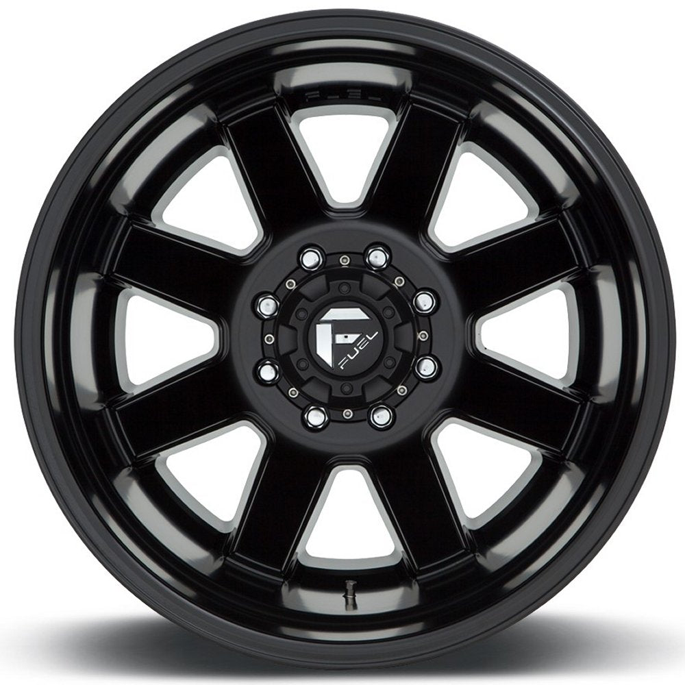 20x8.25 Fuel Off-Road Maverick Satin Black Dually Rear Outer D436 8X6.5/165 -240MM 121.5 C.B. - Flex Offroad