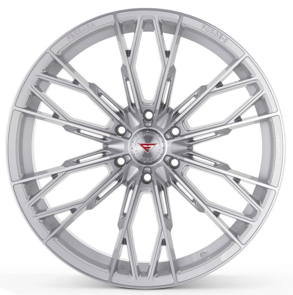 22x10 Ferrada Forge-8 Off-Road FTR11 Machine Silver (Rotary Forged) 6x135 -18mm - Flex Offroad