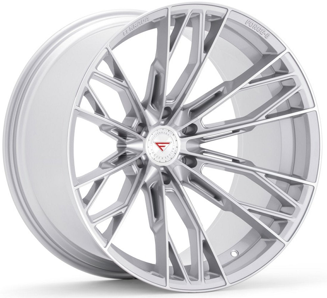 22x10 Ferrada Forge-8 Off-Road FTR11 Machine Silver (Rotary Forged) 6x135 -18mm - Flex Offroad