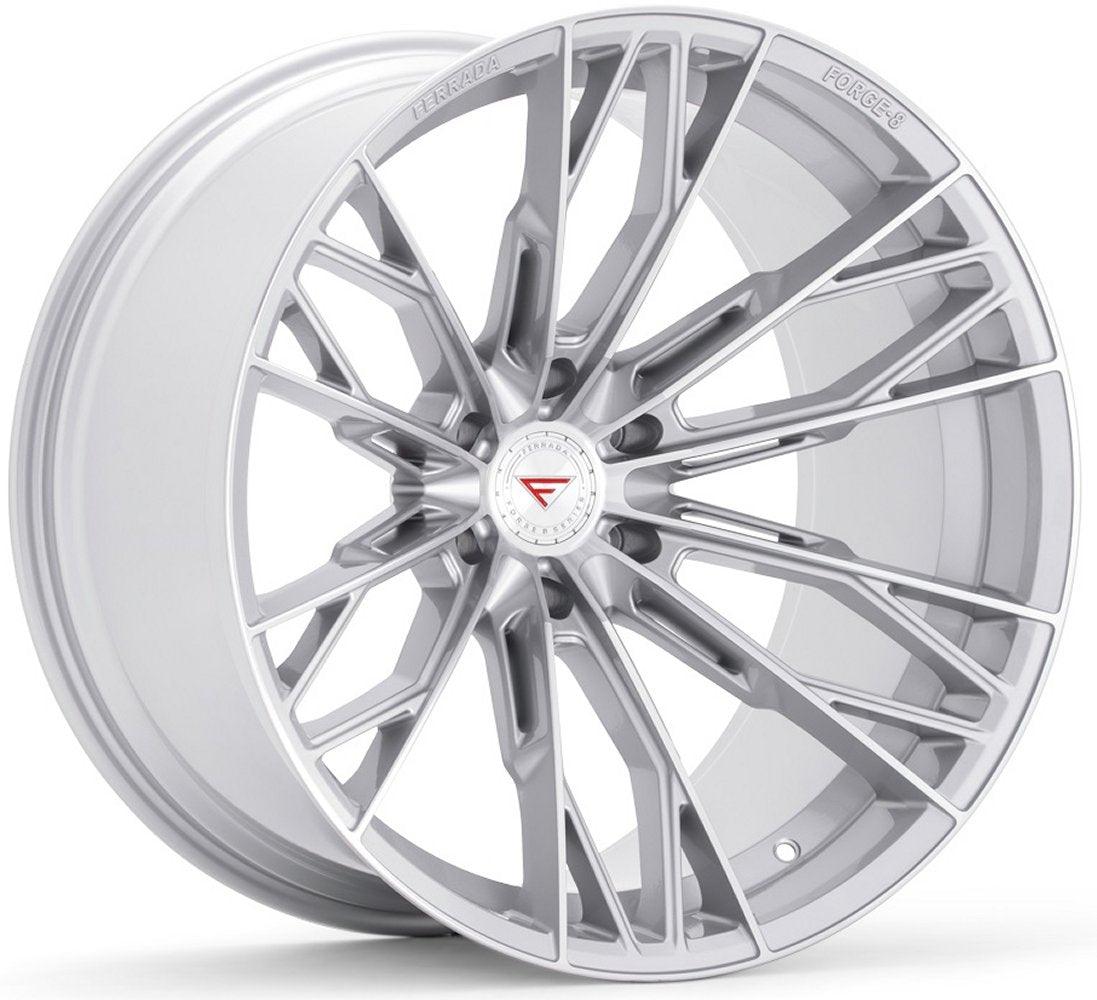 20x10 Ferrada Forge-8 Off-Road FTR11 Machine Silver (Rotary Forged) 6x135 -18mm - Flex Offroad