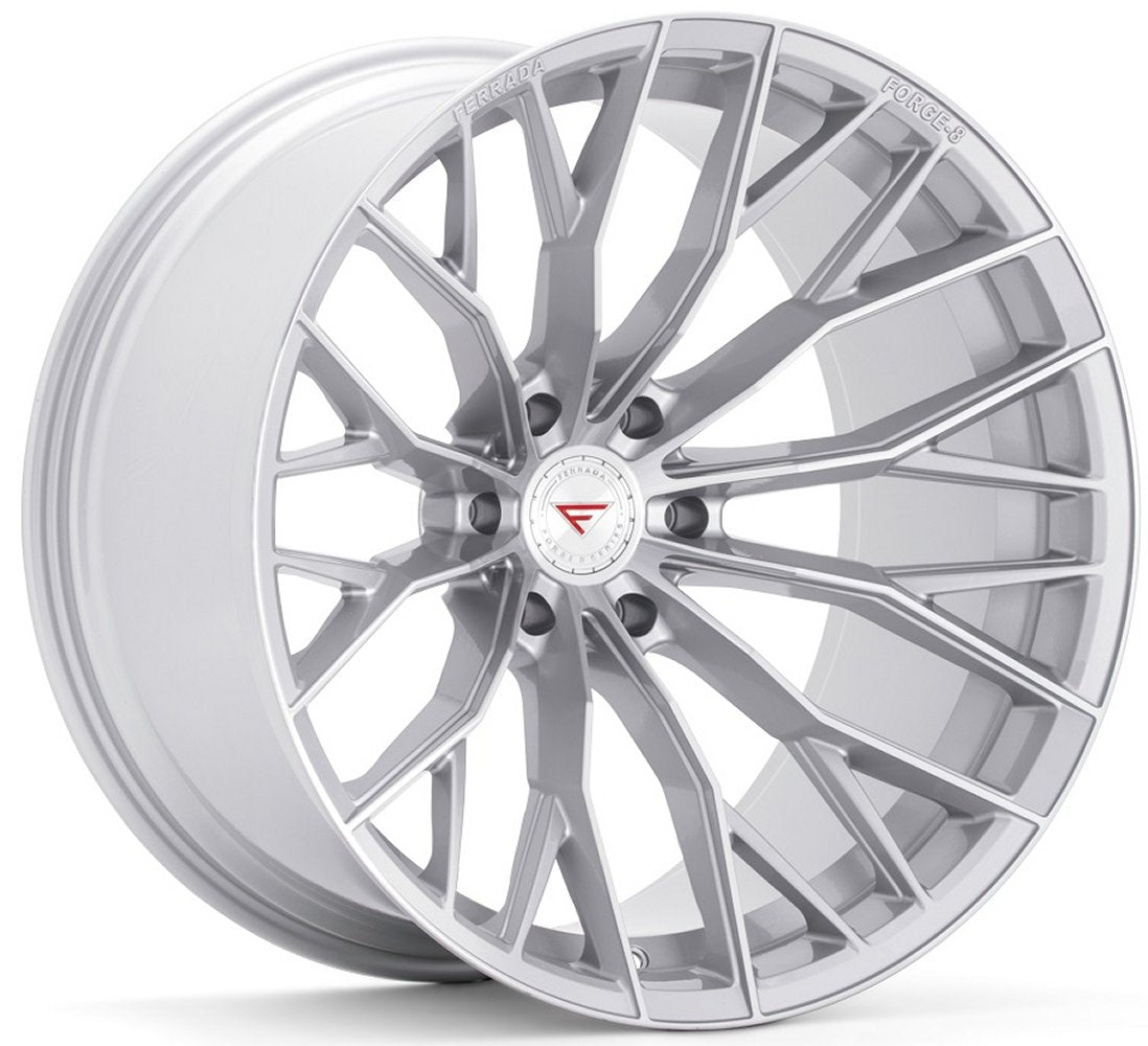 22x12 Ferrada Forge-8 Off-Road FTR9 Machine Silver (Rotary Forged) (* May Require Trimming) 6x135 -44mm - Flex Offroad