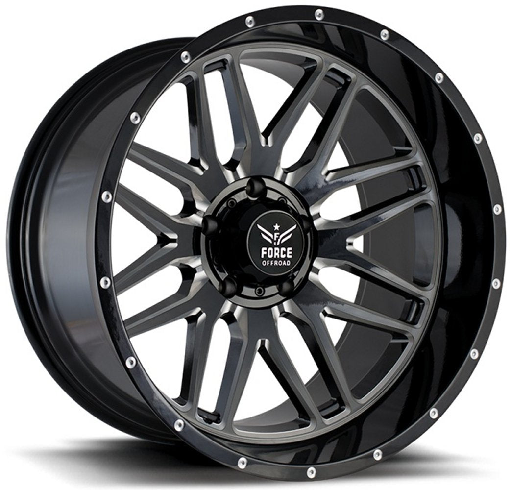 20x10 Force Off-Road F04 Gloss Black Milled 6x5.5/139.7 -12mm