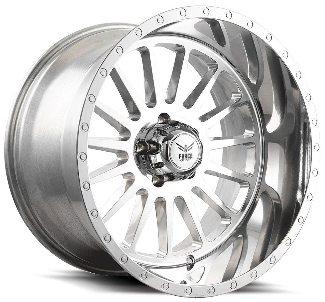 20x12 Force Off-Road F36 Fully Polished (* May Require Trimming) 5x5/127 -44mm - Flex Offroad