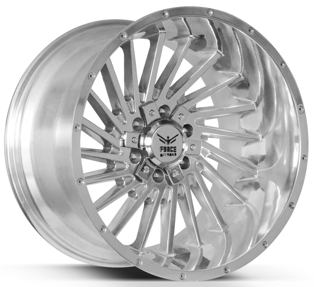24x14 Force Off-Road F38 Fully Polished (* May Require Trimming) 8x170 -76mm - Flex Offroad