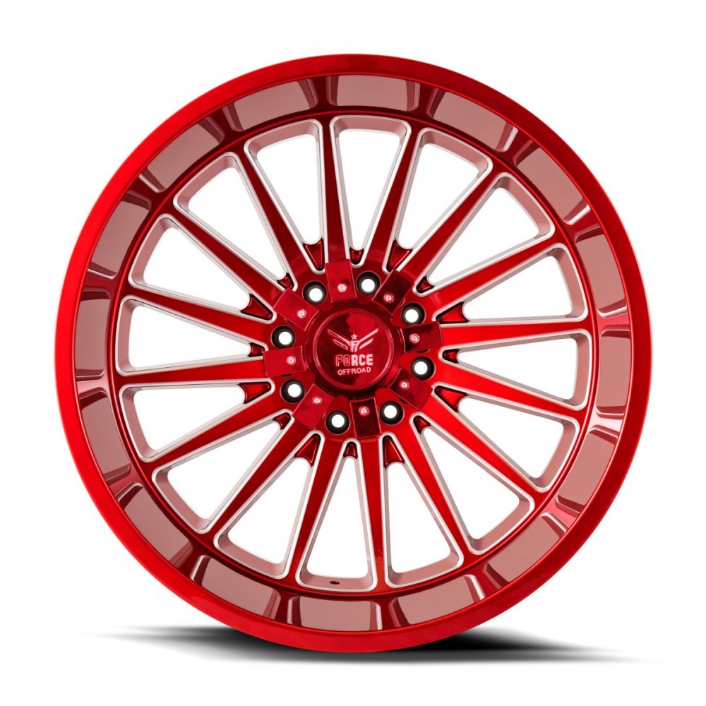 24x14 Force Off-Road F40 Candy Red Milled (* May Require Trimming) 5x5.5/139.7 5x150 -76mm - Flex Offroad