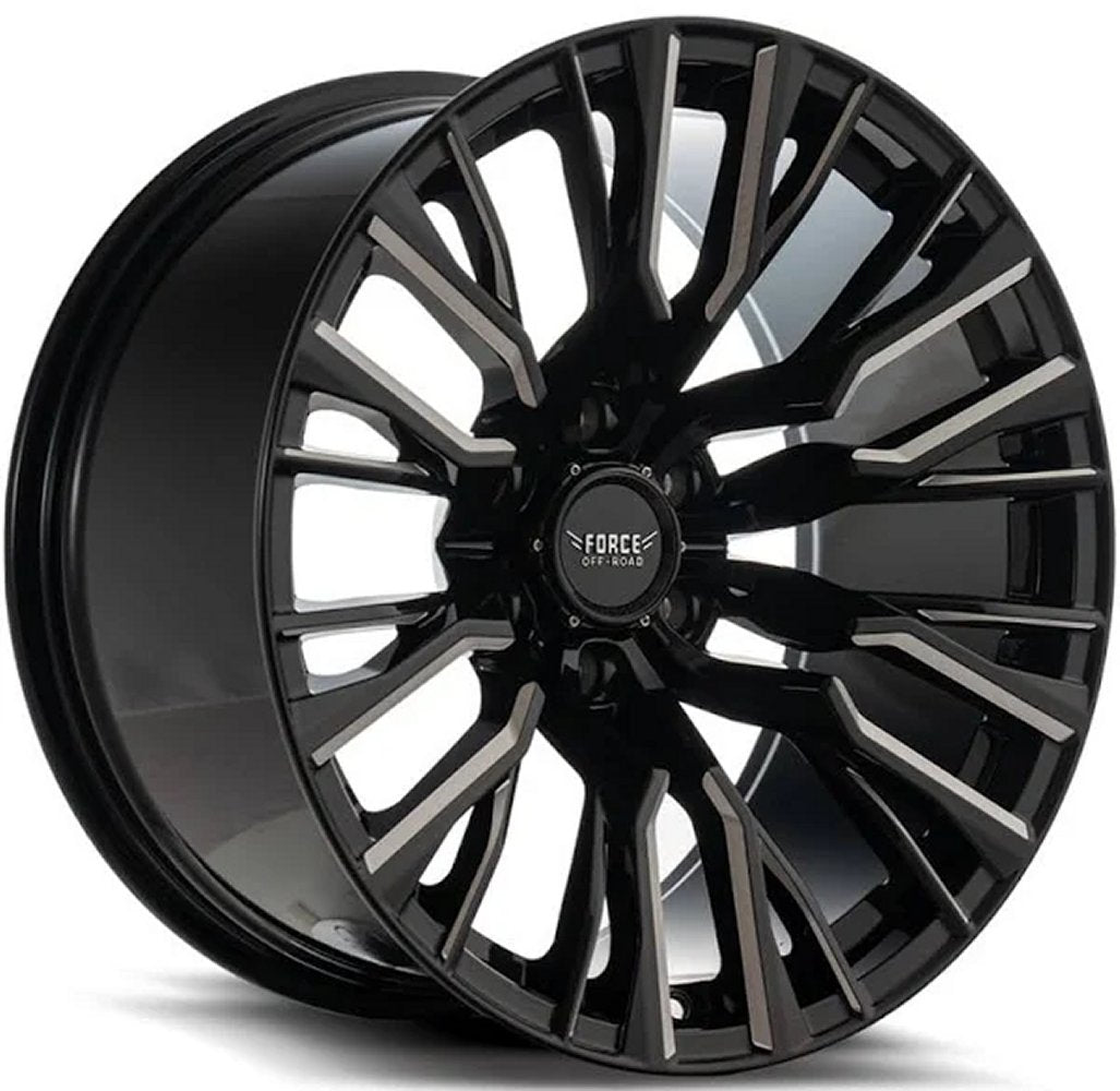 20x10 Force Off-Road F01 Gloss Black Milled 6x5.5/139.7 -12mm - Flex Offroad
