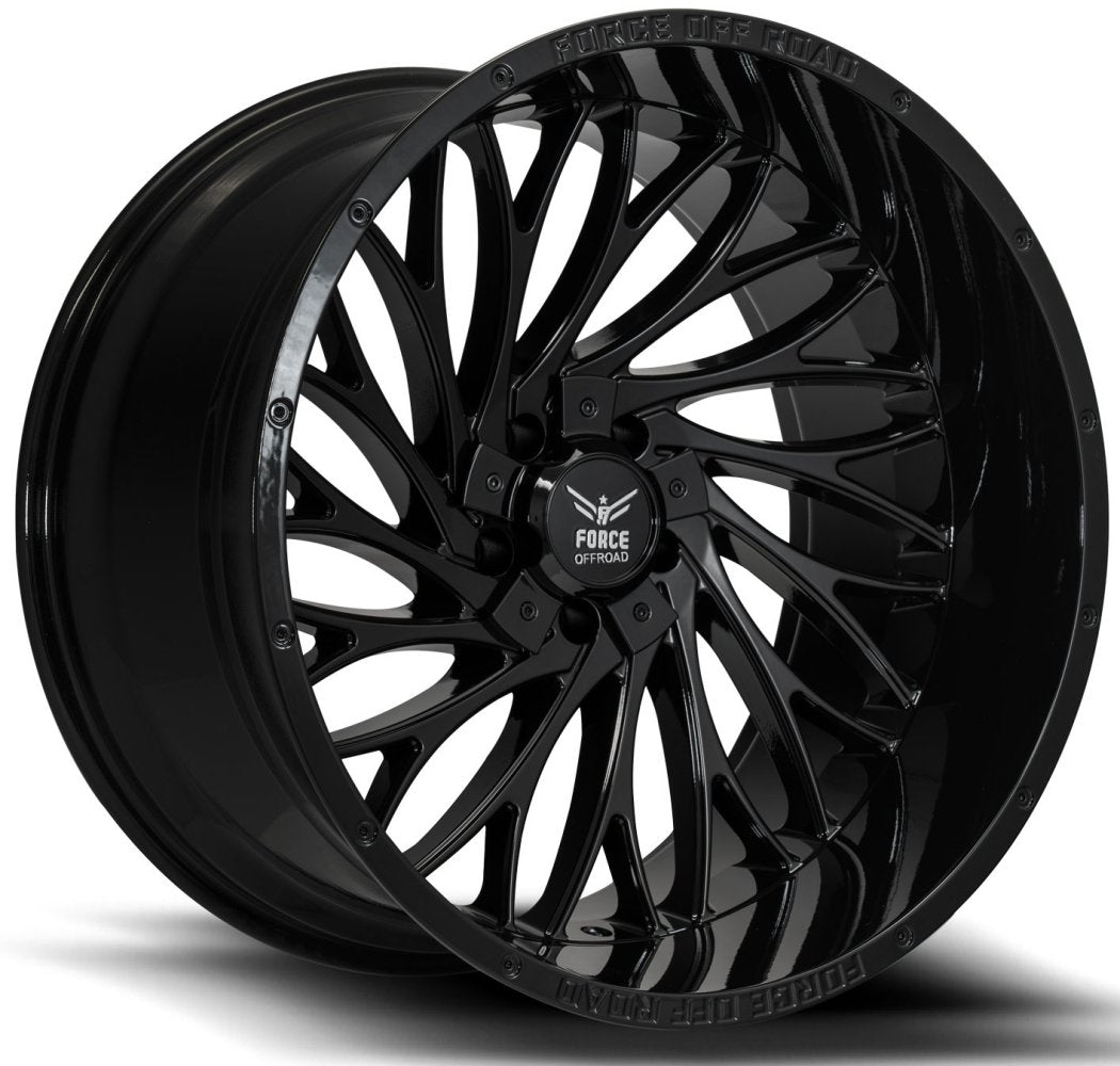 22x12 Force Off-Road F50 Gloss Black (* May Require Trimming) 6x135 6x5.5/139.7 -44mm - Flex Offroad