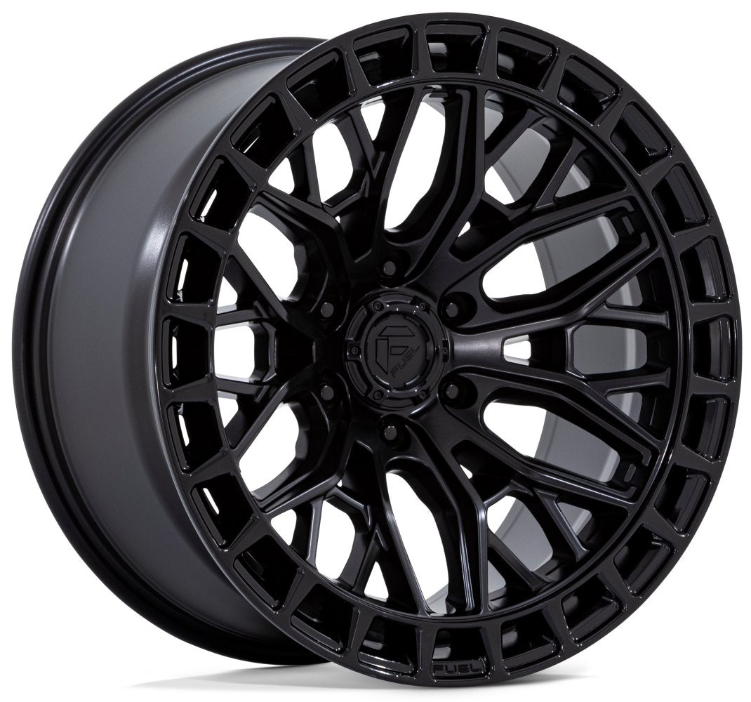 17x9 Fuel Off-Road Sigma Blackout w/ Gloss Black Lip FC869 6x5.5/139.7 1mm - Flex Offroad