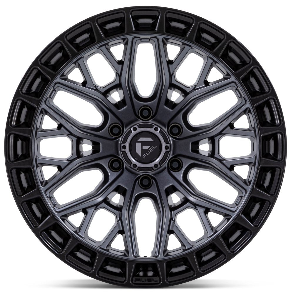 20X9 Fuel Off-Road Sigma Matte Gunmetal w/ Matte Black Lip FC869 5x5/127 1mm - Flex Offroad