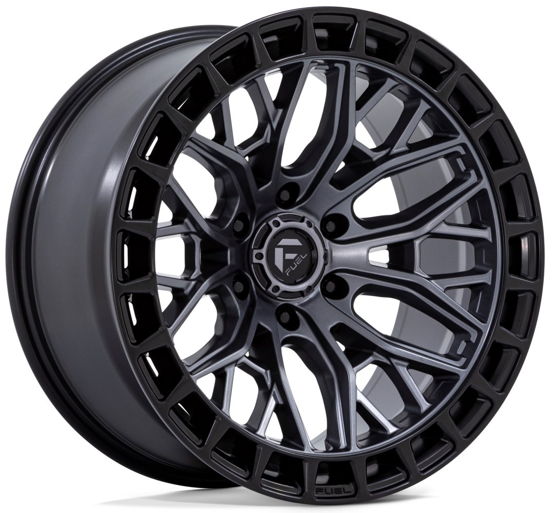 17x9 Fuel Off-Road Sigma Matte Gunmetal w/ Matte Black Lip FC869 5x5/127 -12mm - Flex Offroad