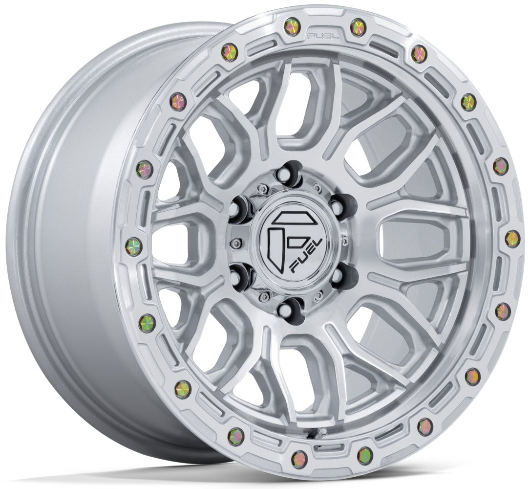 20X9 Fuel Off-Road Surge Gloss Silver Machined FC881 8x180 20mm