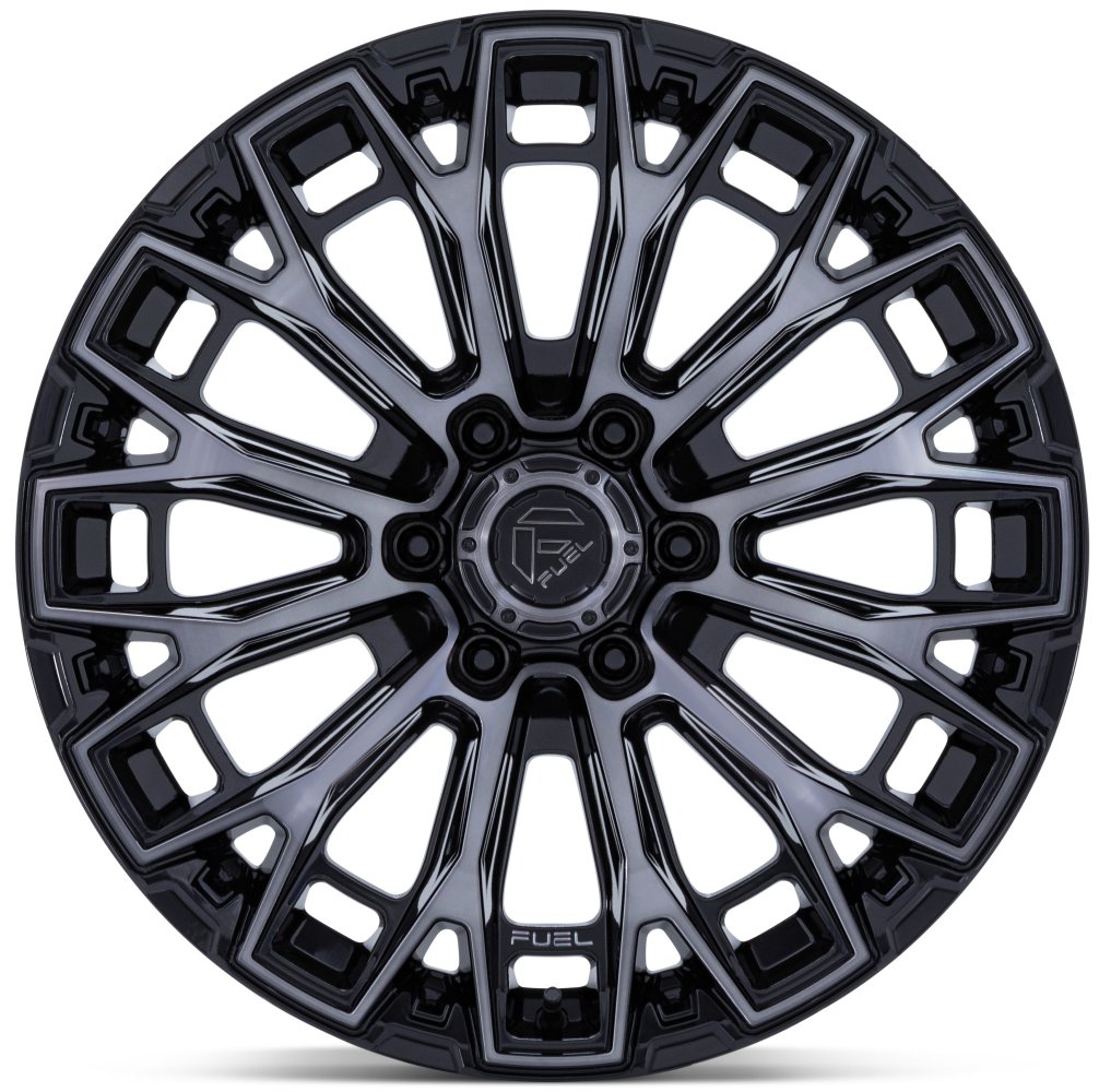 20X9 Fuel Off-Road Trax Gloss Black Machined Dark Tinted FC882 8x6.5/165 1mm