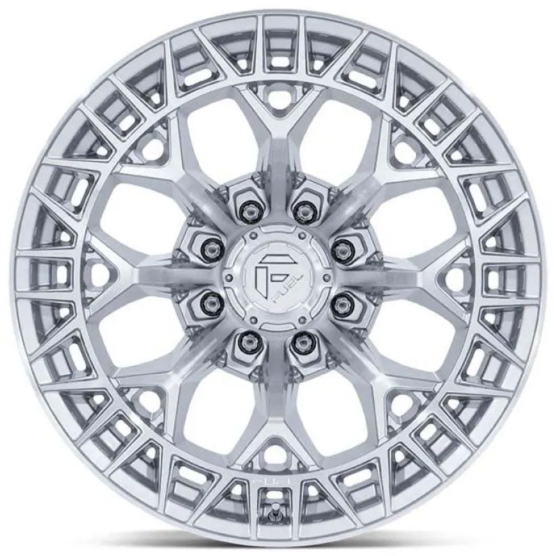 20X9 Fuel Off-Road Charger Gloss Silver Machined (8-Lug) FC873 8x180 1mm