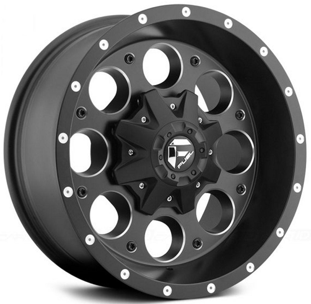 16x8 Fuel Off-Road Revolver Matte Black w/ Milled Accent D525 5x4.5/114.3 5x5/127 1mm - Flex Offroad