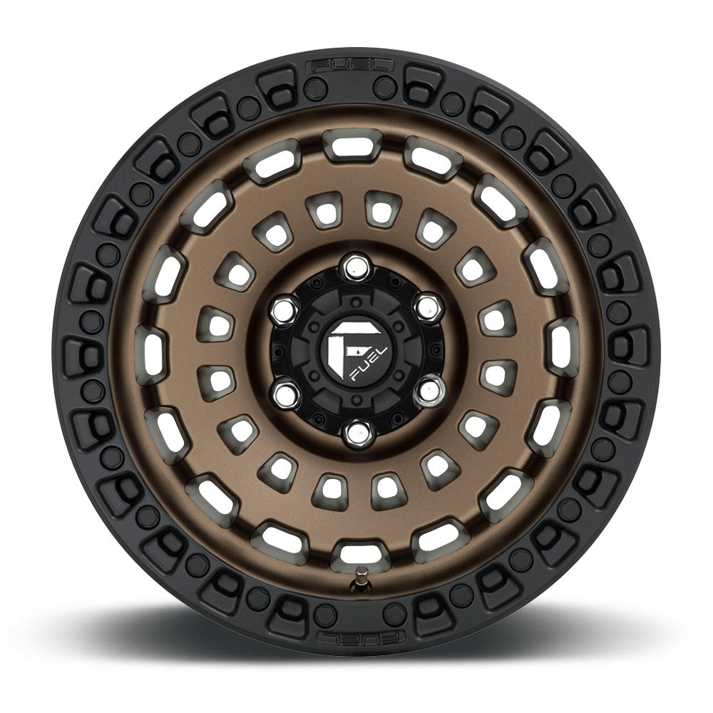 17x9 Fuel Off-Road Zephyr Bronze w/ Black Lip D634 (Truck) 5x5/127 -12mm - Flex Offroad