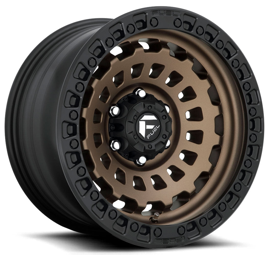 17x9 Fuel Off-Road Zephyr Bronze w/ Black Lip D634 (Truck) 5x5/127 -12mm - Flex Offroad