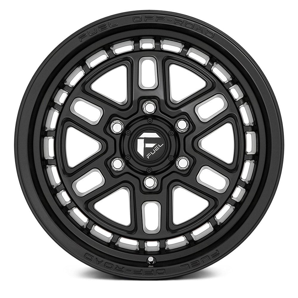 17x9 Fuel Off-Road Nitro 6 Matte Black D667 6x5.5/139.7 -12mm - Flex Offroad