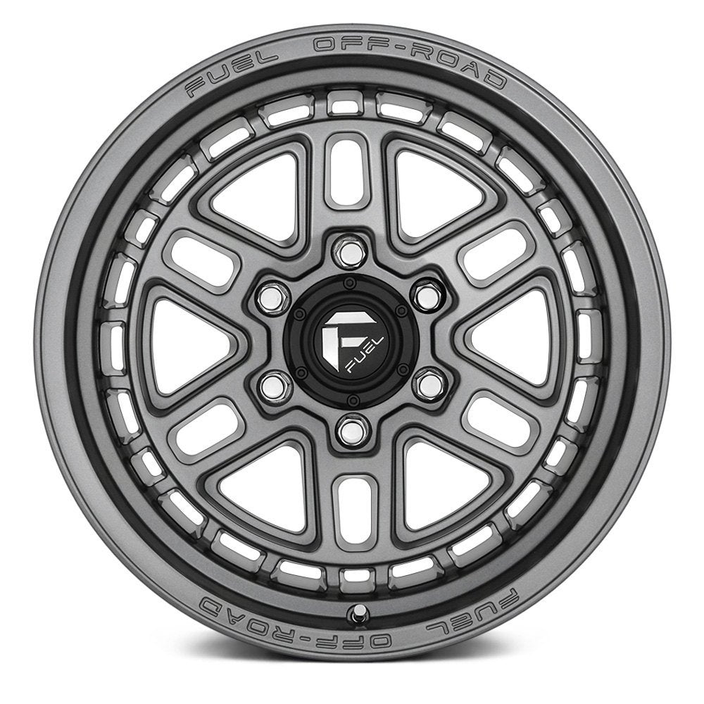 17x9 Fuel Off-Road Nitro 6 Matte Gunmetal D668 6x5.5/139.7 -12mm - Flex Offroad
