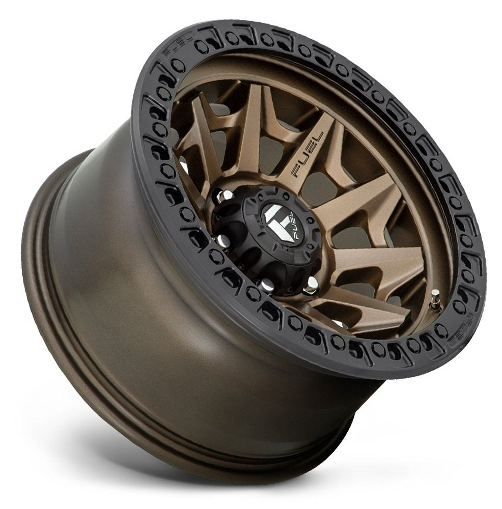 20x10 Fuel Off-Road Covert Bronze w/ Black Lip D696 8x6.5/165 -18mm - Flex Offroad