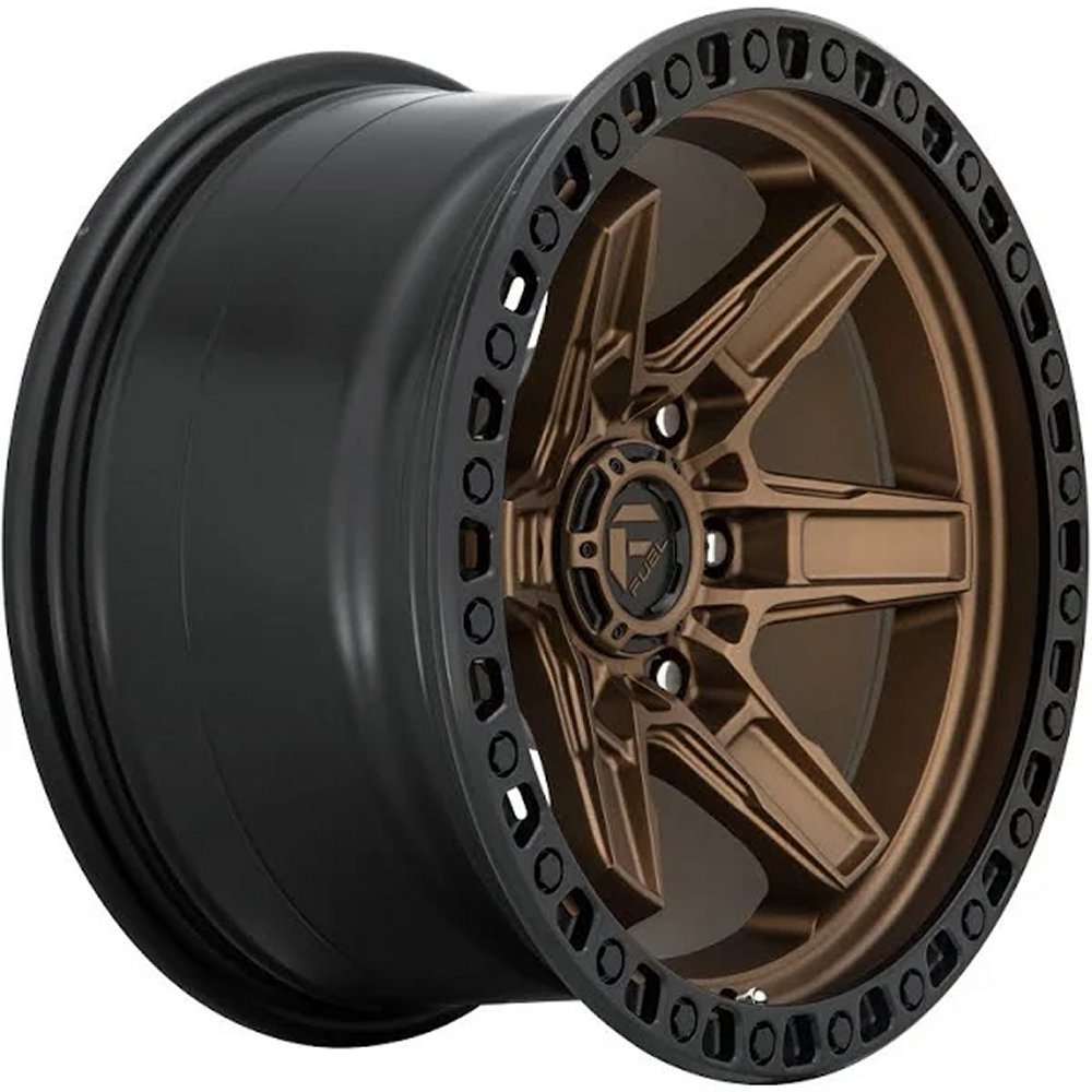 17x9 Fuel Off-Road Kicker 6 Bronze w/ Black Lip D699 6x5.5/139.7 1mm - Flex Offroad