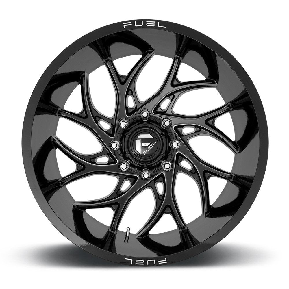 (Clearance - No Returns) 22x10 Fuel Off-Road Runner Gloss Black Milled D741 6x135 -18mm