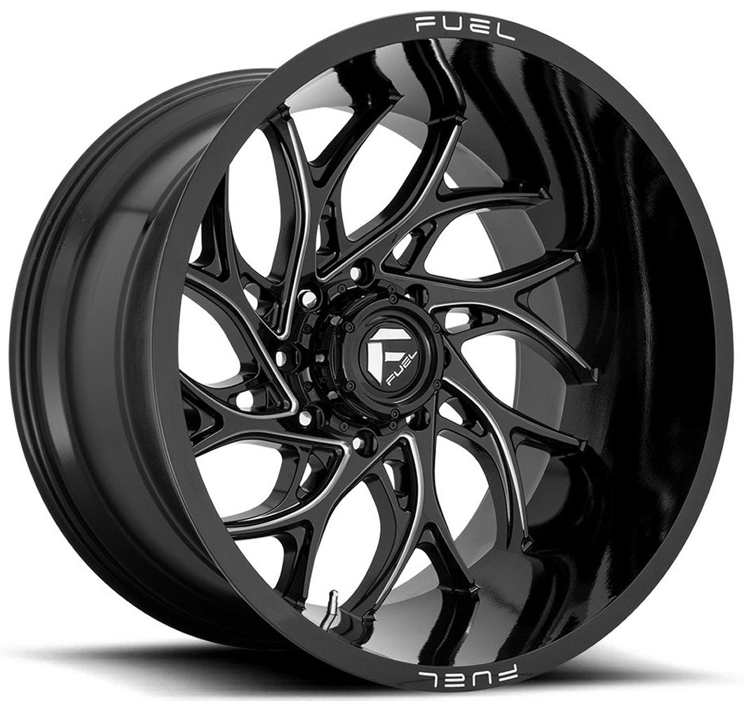 20x10 Fuel Off-Road Runner Gloss Black Milled D741 8x6.5/165 -18mm - Flex Offroad