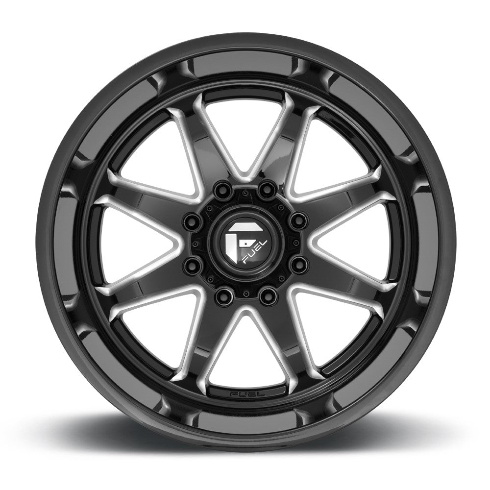 (Clearance - No Returns) 22x12 Fuel Off-Road Hammer Gloss Black Milled D749 (* May Require Trimming) 6x5.5/139.7 -44mm