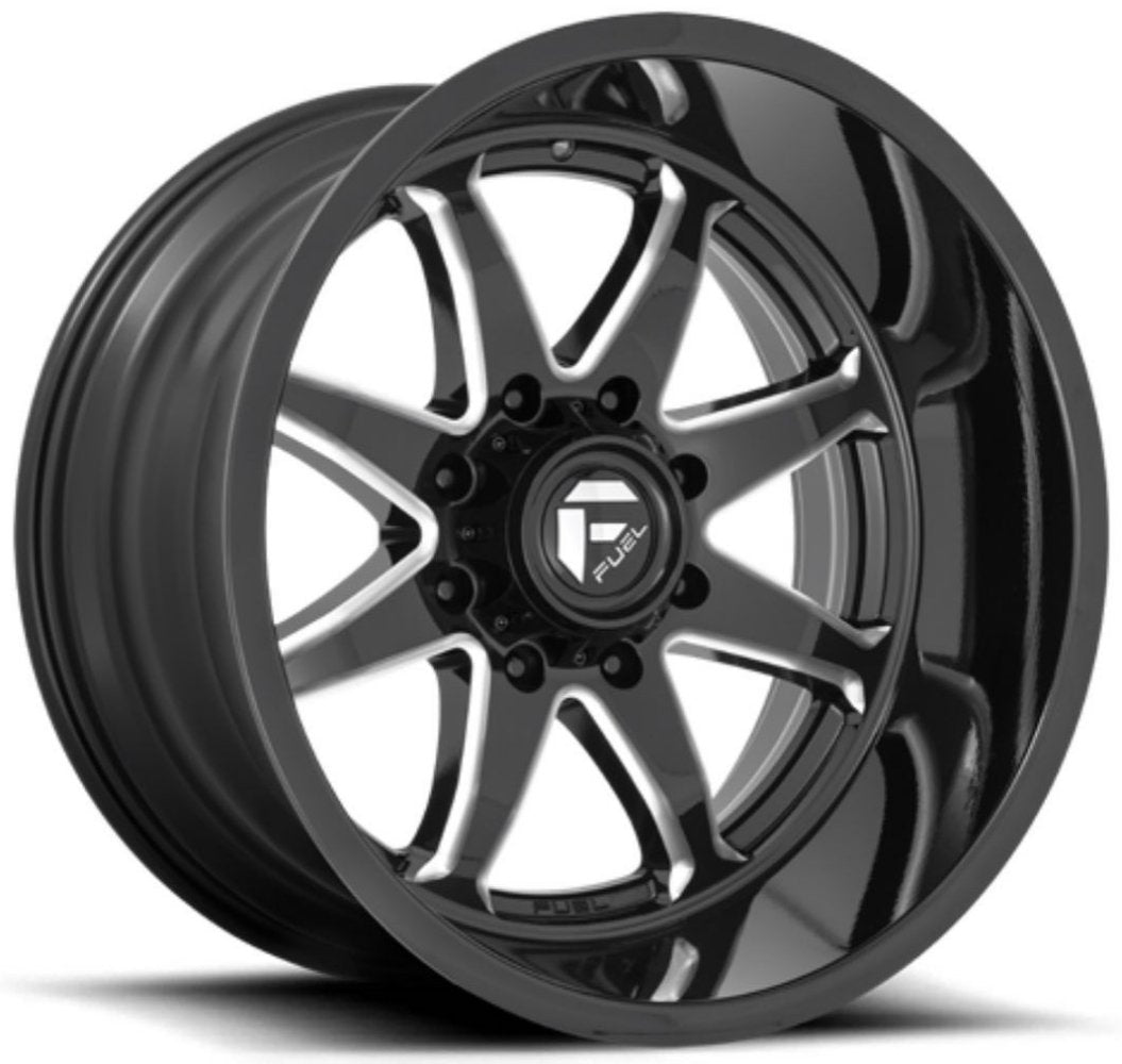 (Clearance - No Returns) 22x12 Fuel Off-Road Hammer Gloss Black Milled D749 (* May Require Trimming) 6x5.5/139.7 -44mm