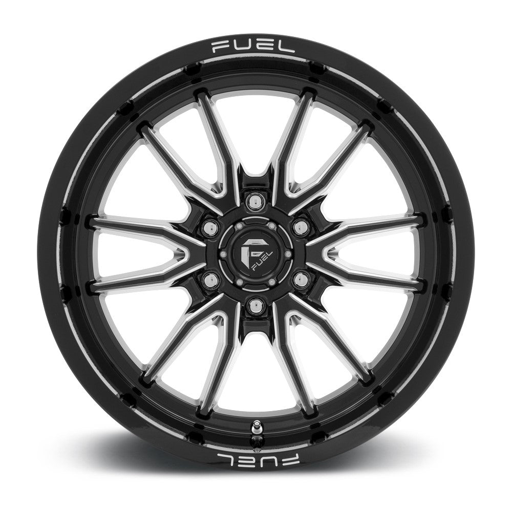 (Clearance - No Returns) 17x9 Fuel Off-Road Clash 6 Gloss Black Milled D761 6x135 -12mm