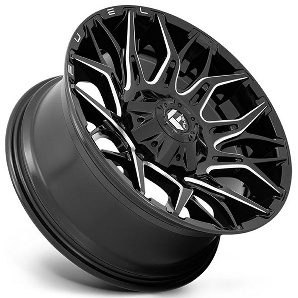 20x9 Fuel Off-Road Twitch Gloss Black Milled D769 5x5.5/139.7 5x150 1mm - Flex Offroad