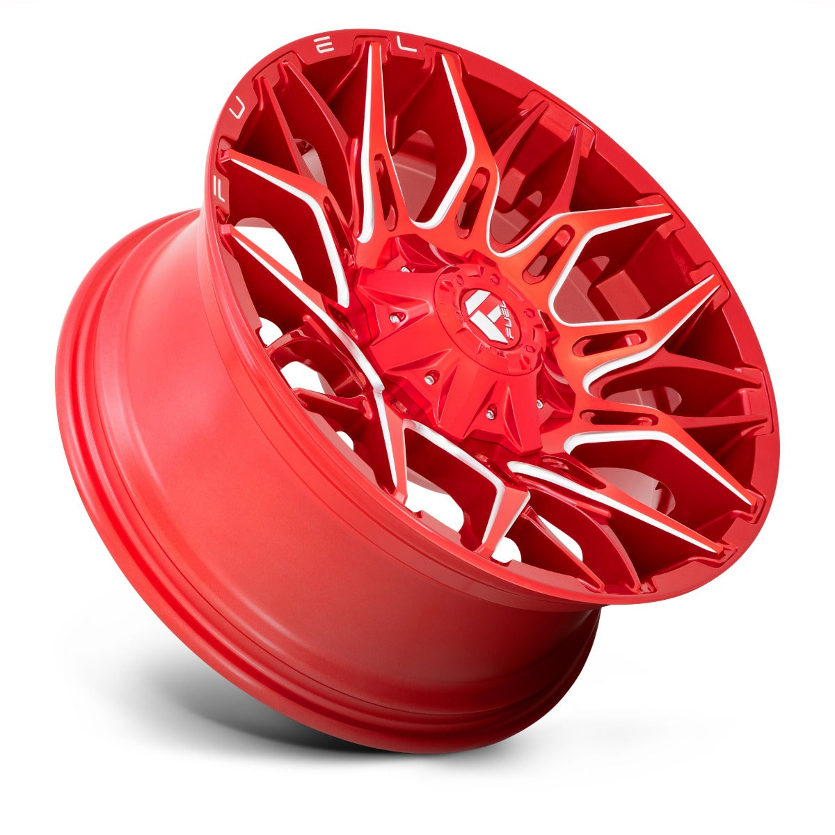 (Clearance - No Returns) 20x10 Fuel Off-Road Twitch Candy Red Milled D771 8x170 -18mm - Flex Offroad