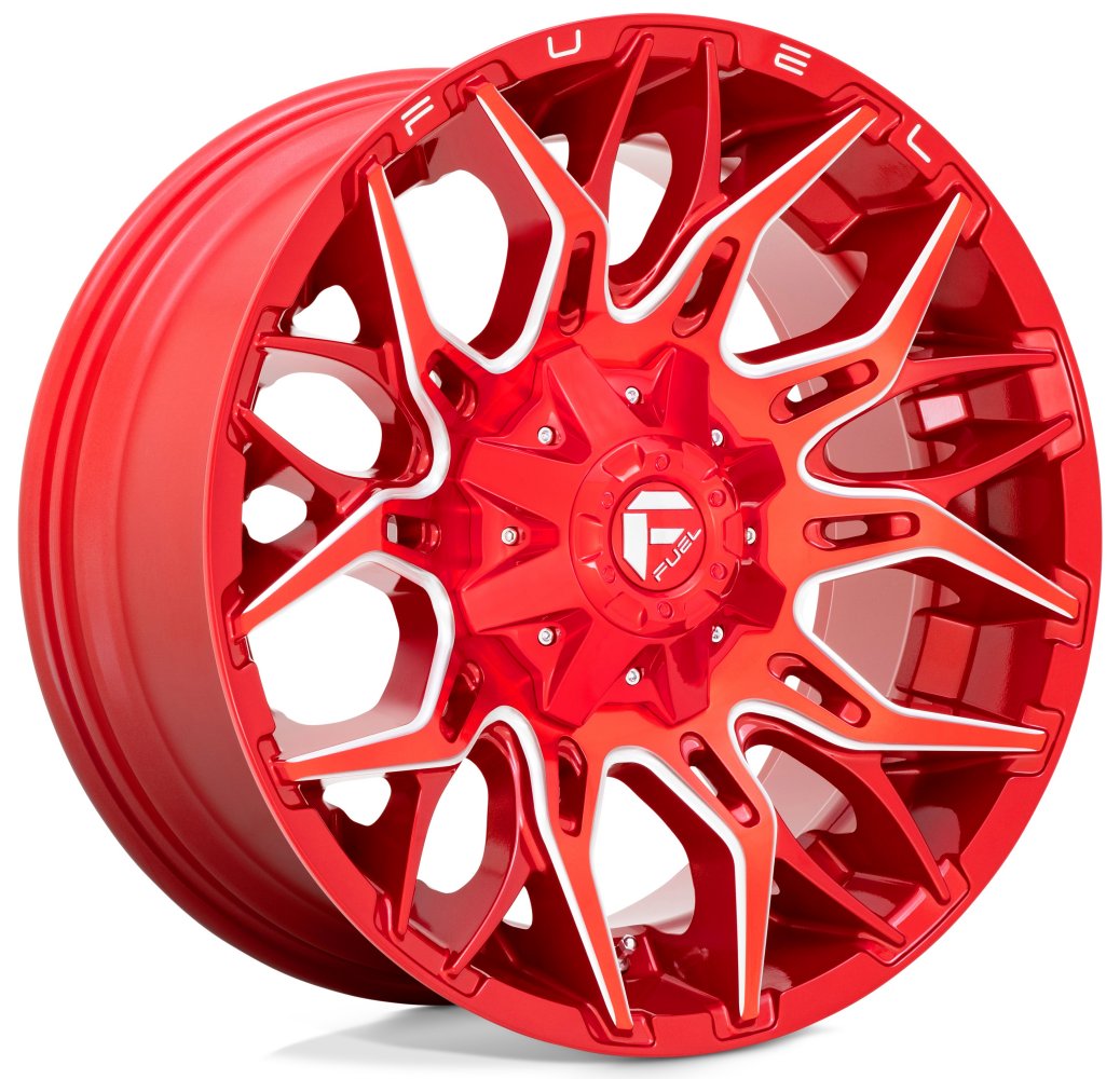 (Clearance - No Returns) 20x10 Fuel Off-Road Twitch Candy Red Milled D771 8x170 -18mm - Flex Offroad