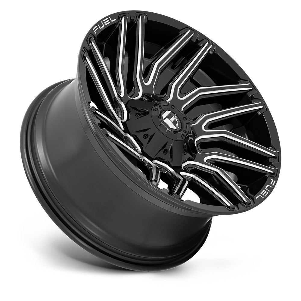 20x9 Fuel Off-Road Typhoon Gloss Black Milled D773 6x135 6x5.5/139.7 1mm - Flex Offroad