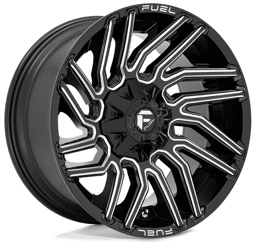20x9 Fuel Off-Road Typhoon Gloss Black Milled D773 6x135 6x5.5/139.7 1mm - Flex Offroad
