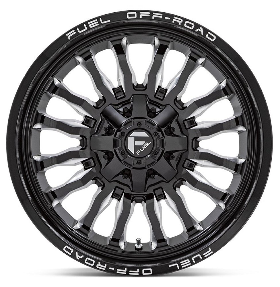 20x10 Fuel Off-Road ARC Gloss Black Milled D795 5x5.5/139.7 5x5/127 -18mm - Flex Offroad