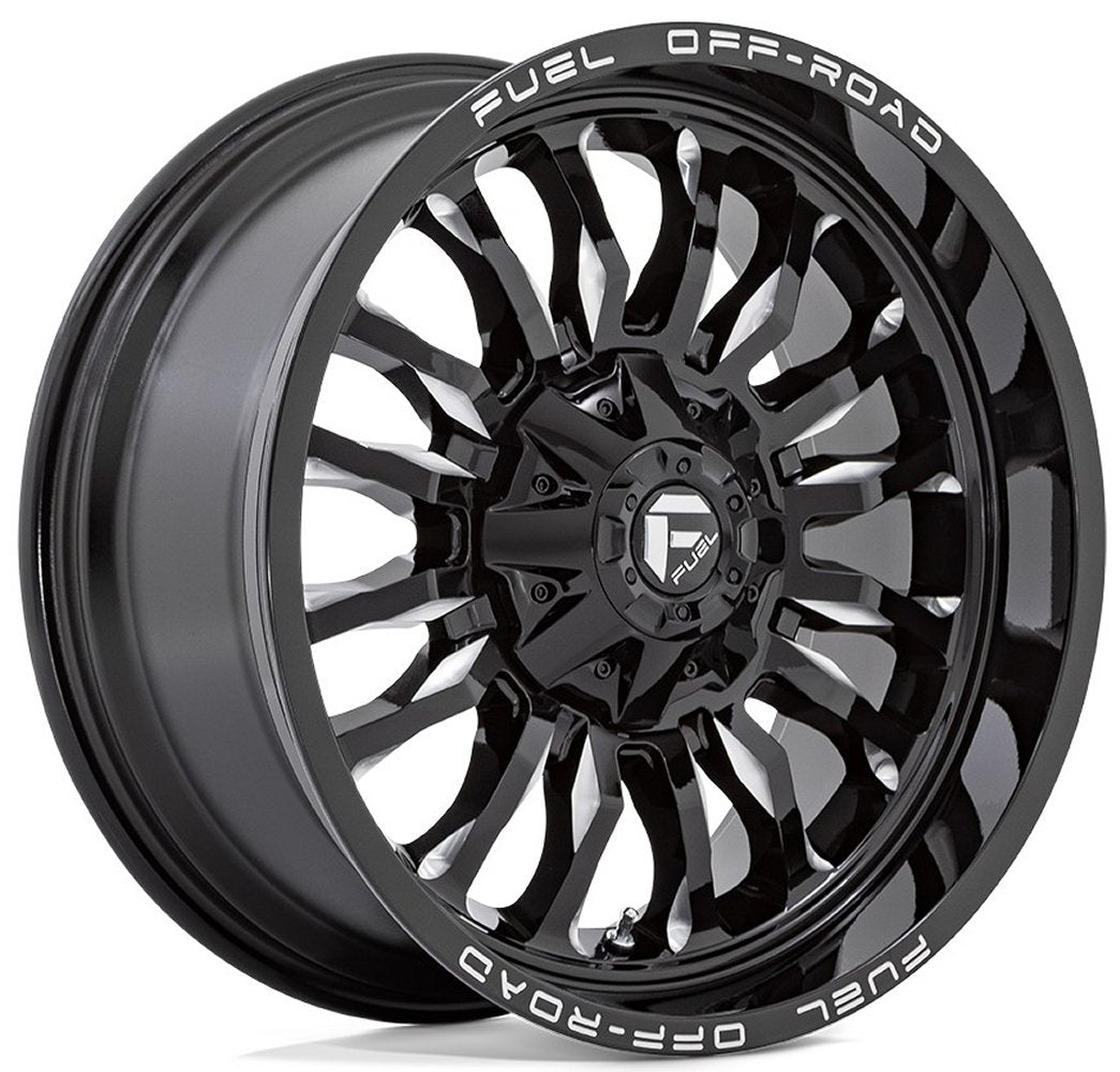20x9 Fuel Off-Road ARC Gloss Black Milled D795 6x135 6x5.5/139.7 1mm - Flex Offroad
