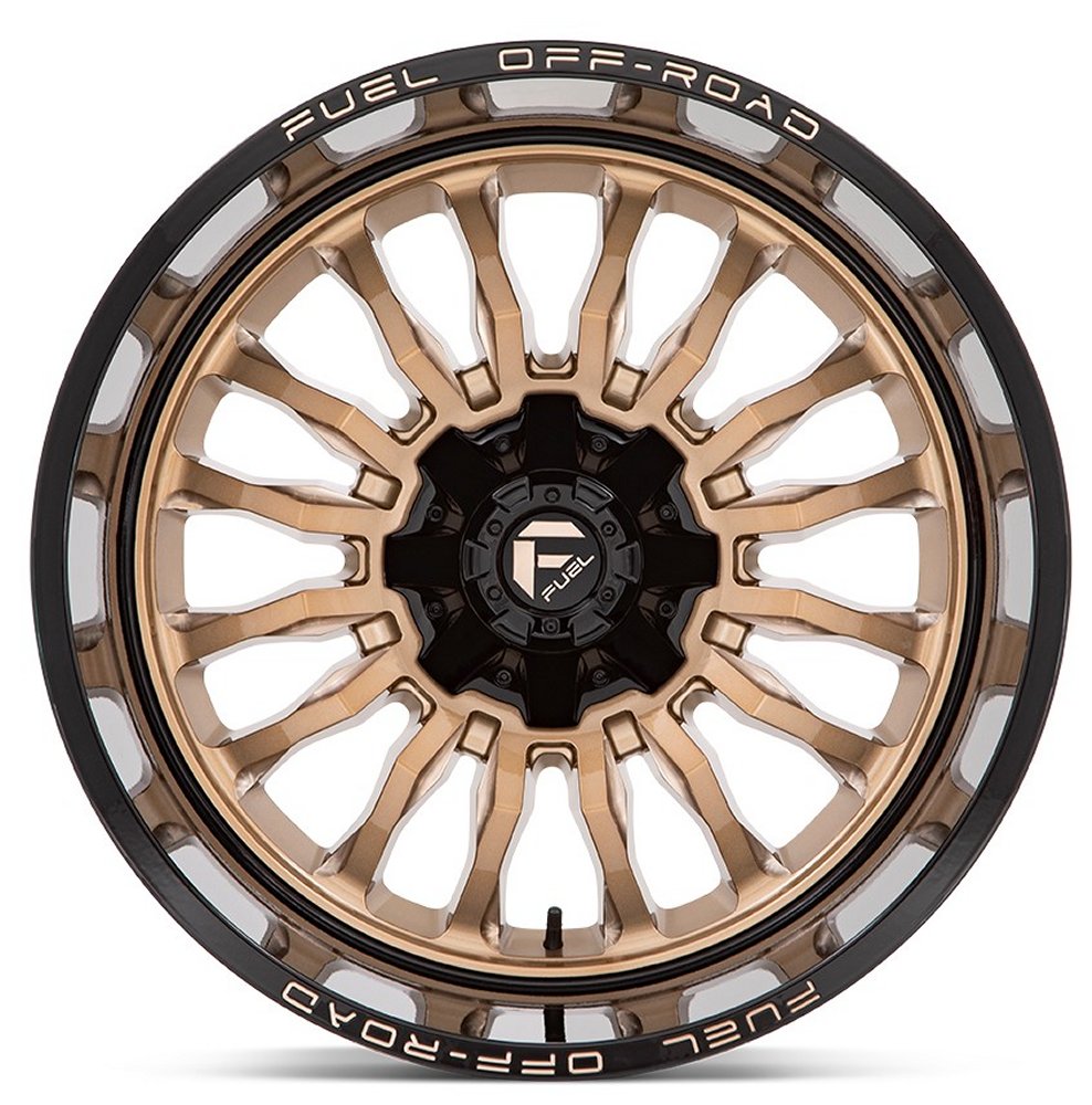 22x10 Fuel Off-Road Arc Platinum Bronze w/ Black Lip D797 8x6.5/165 -18mm - Flex Offroad