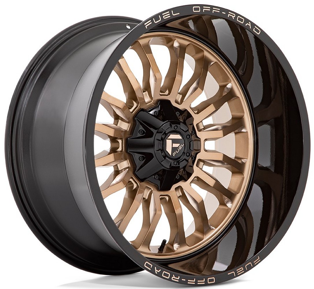 22x10 Fuel Off-Road Arc Platinum Bronze w/ Black Lip D797 8x170 -18mm - Flex Offroad