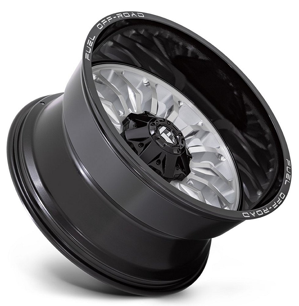 20x9 Fuel Off-Road Arc Silver Brushed w/ Milled Black Lip D798 8x180 1mm - Flex Offroad
