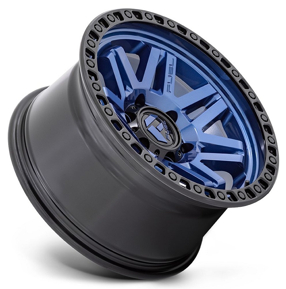 17x9 Fuel Off-Road Syndica Dark Blue w/ Black Ring D813 6x5.5/139.7 -12mm - Flex Offroad