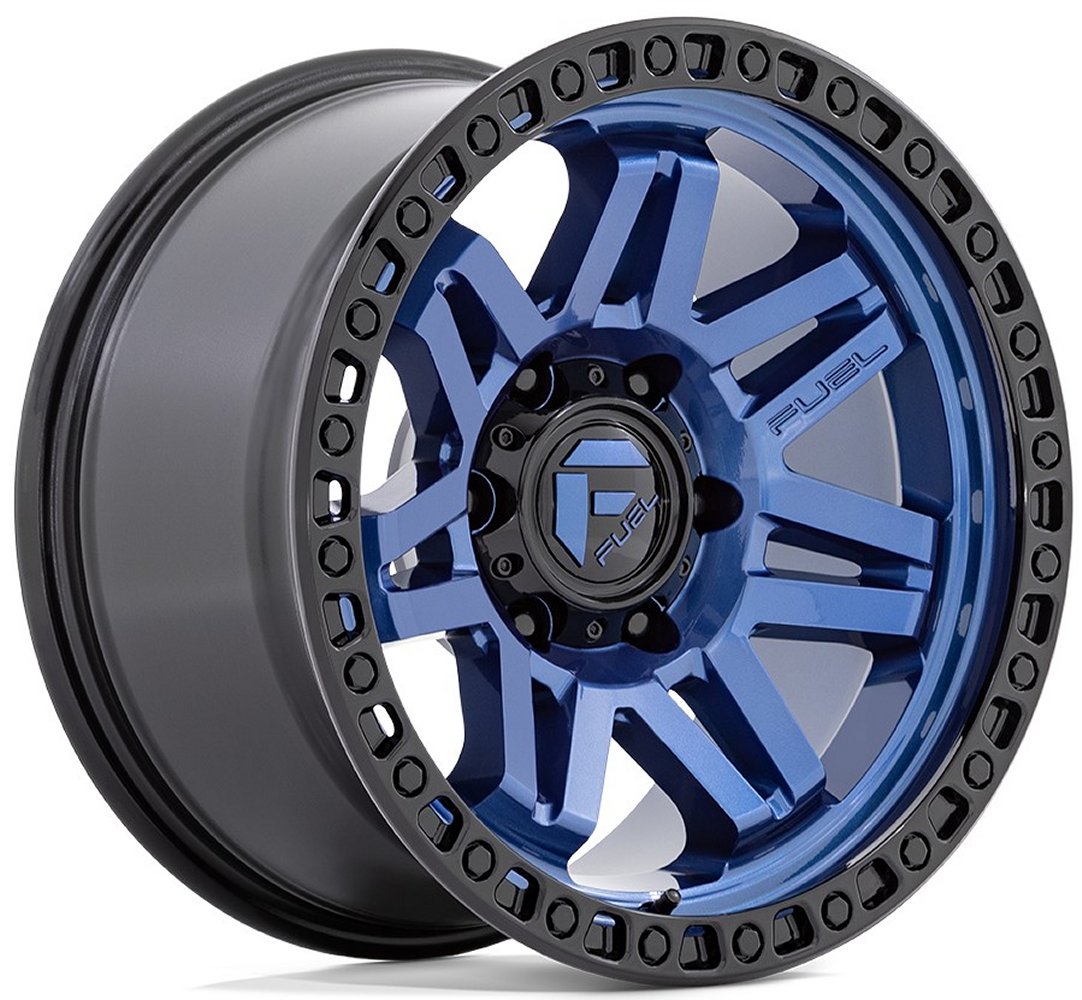 17x9 Fuel Off-Road Syndica Dark Blue w/ Black Ring D813 6x5.5/139.7 -12mm - Flex Offroad
