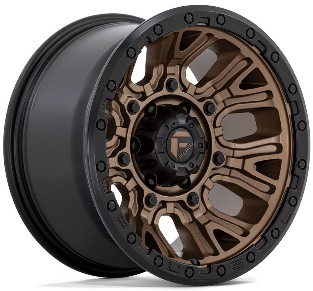 20x9 Fuel Off-Road Traction Matte Bronze w/ Black Ring D826 8x180 1mm - Flex Offroad