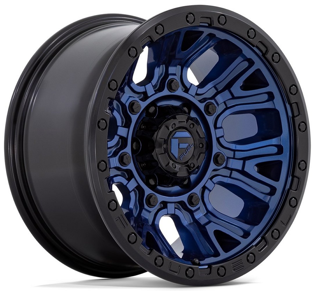 17x9 Fuel Off-Road Traction Dark Blue w/ Black Ring D827 6x5.5/139.7 1mm - Flex Offroad